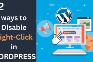 How to disable right click in wordpress