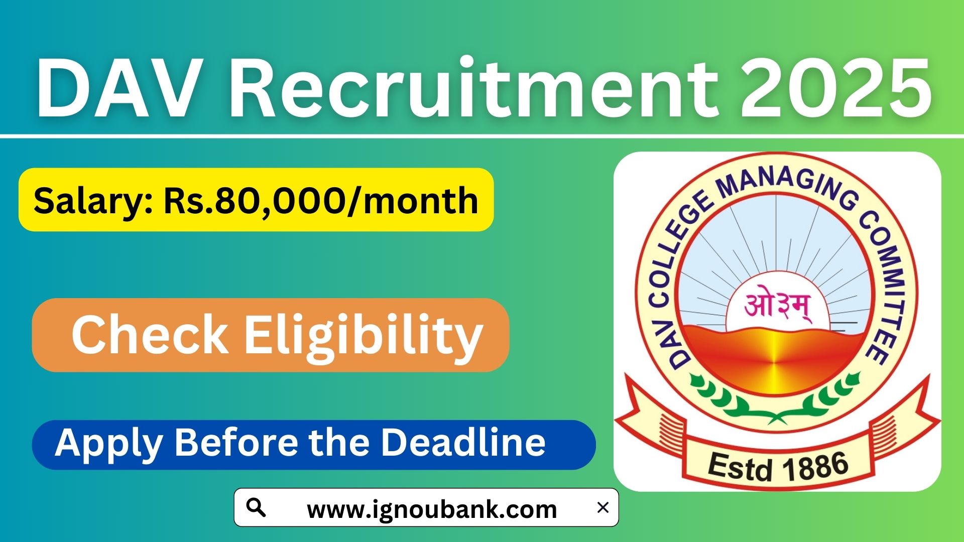 DAV Recruitment 2025 Complete Guide to Apply Online