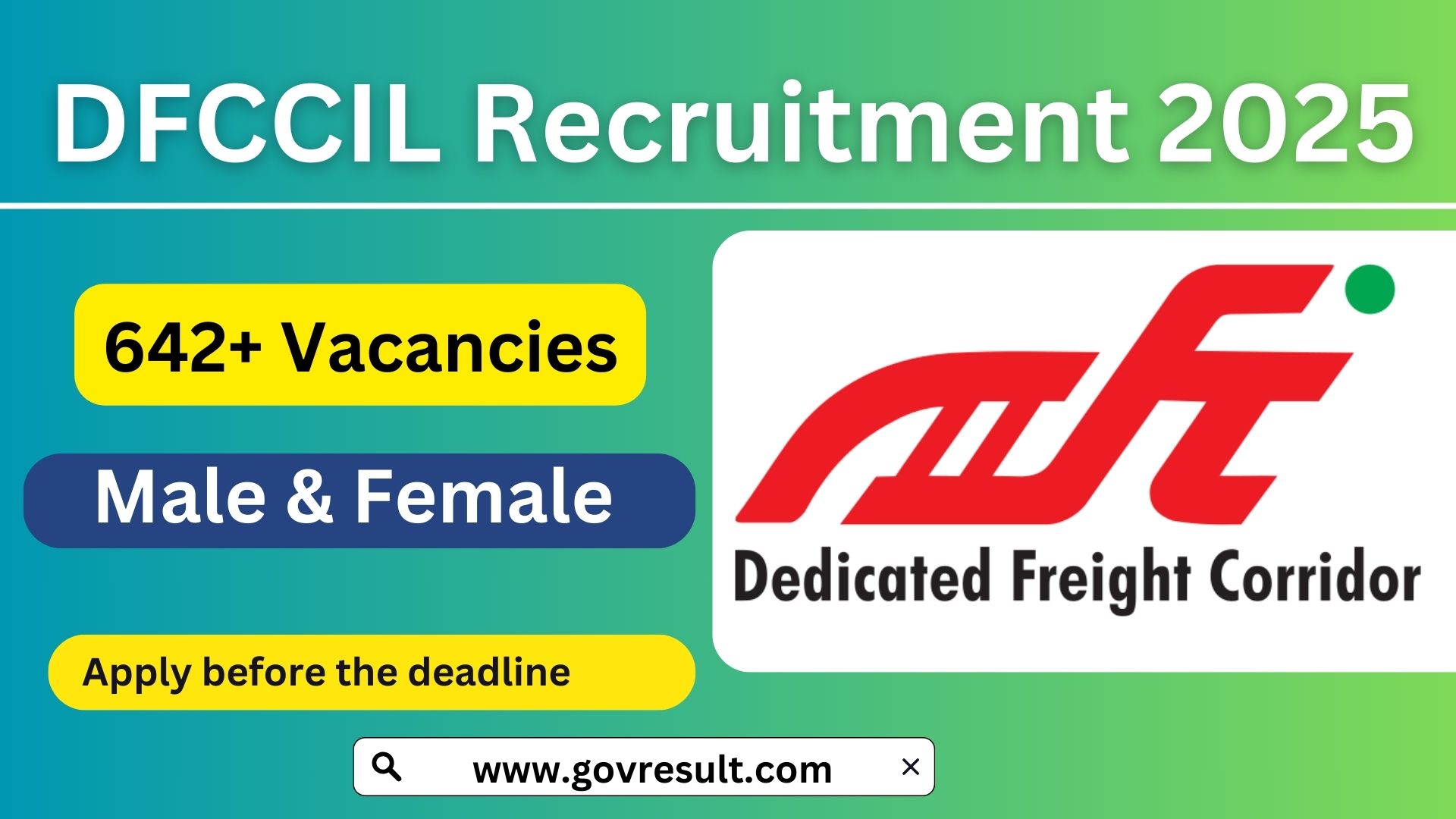 DFCCIL Recruitment 2025: Apply Online for 642 Vacancies