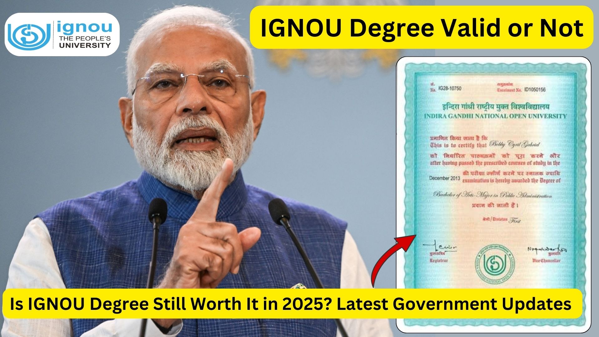 Is IGNOU Degree Valid in 2025? Government New Update