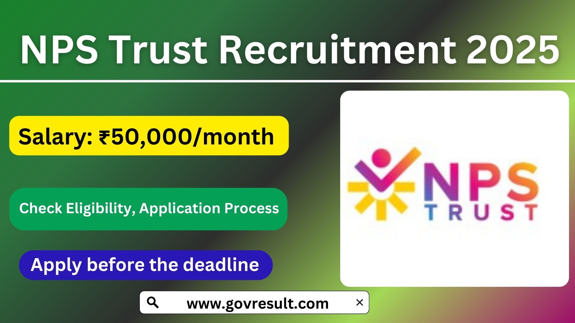 NPS Trust Recruitment 2025 Officer Grade B (Manager) and Grade A (Assistant Manager)