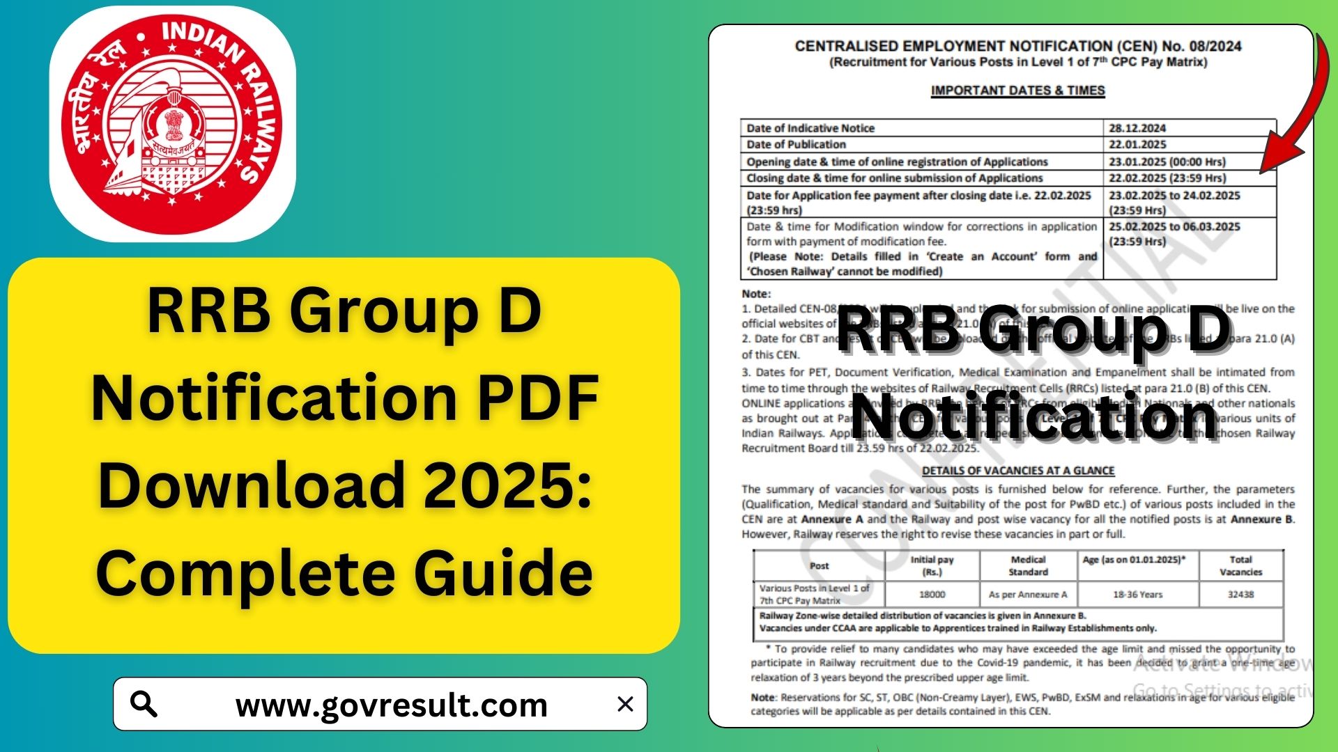 RRB Group D Notification PDF Download 2025: Complete Guide