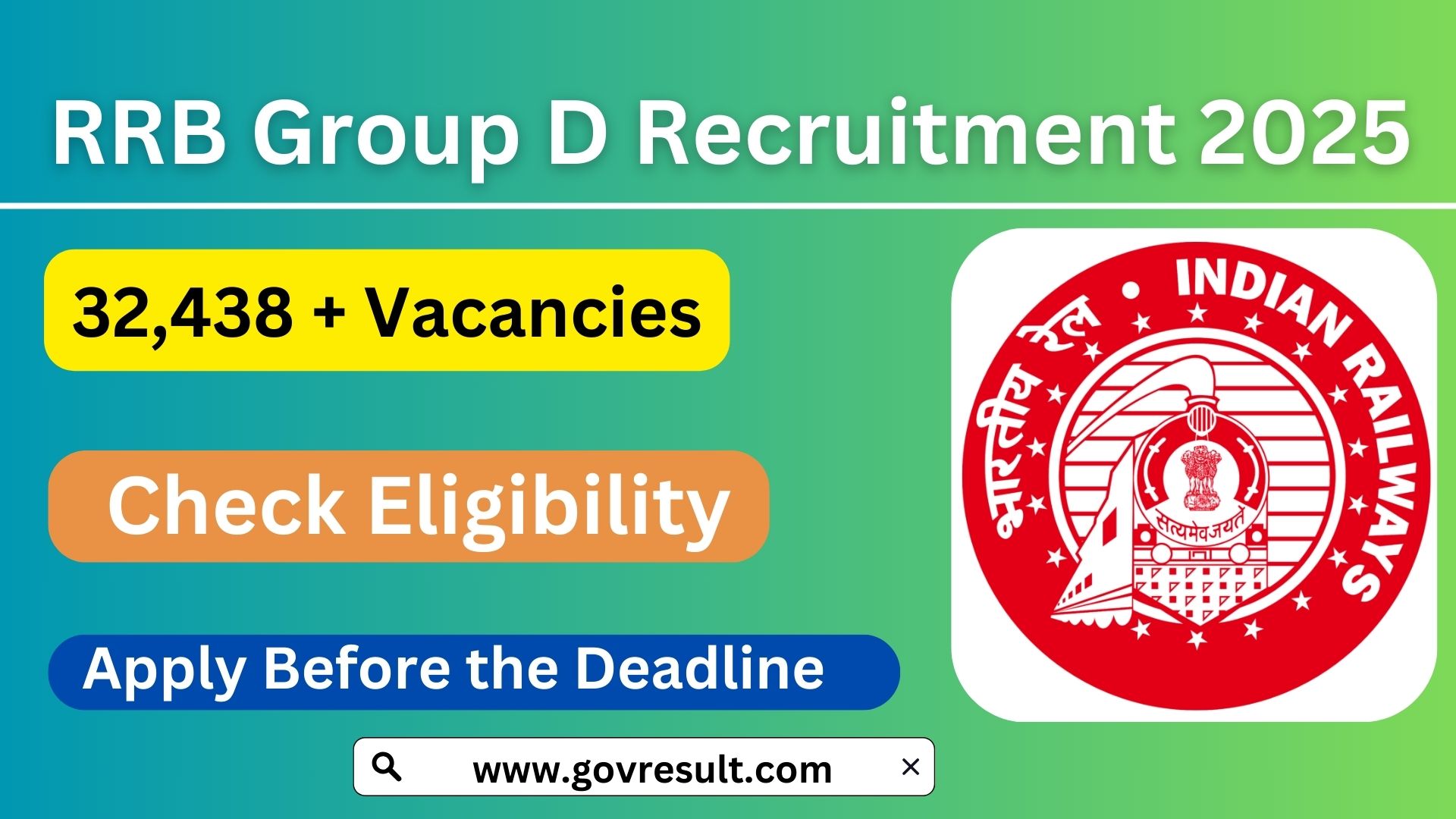 RRB Group D Recruitment 2025: Apply Online for 32,438 Vacancies