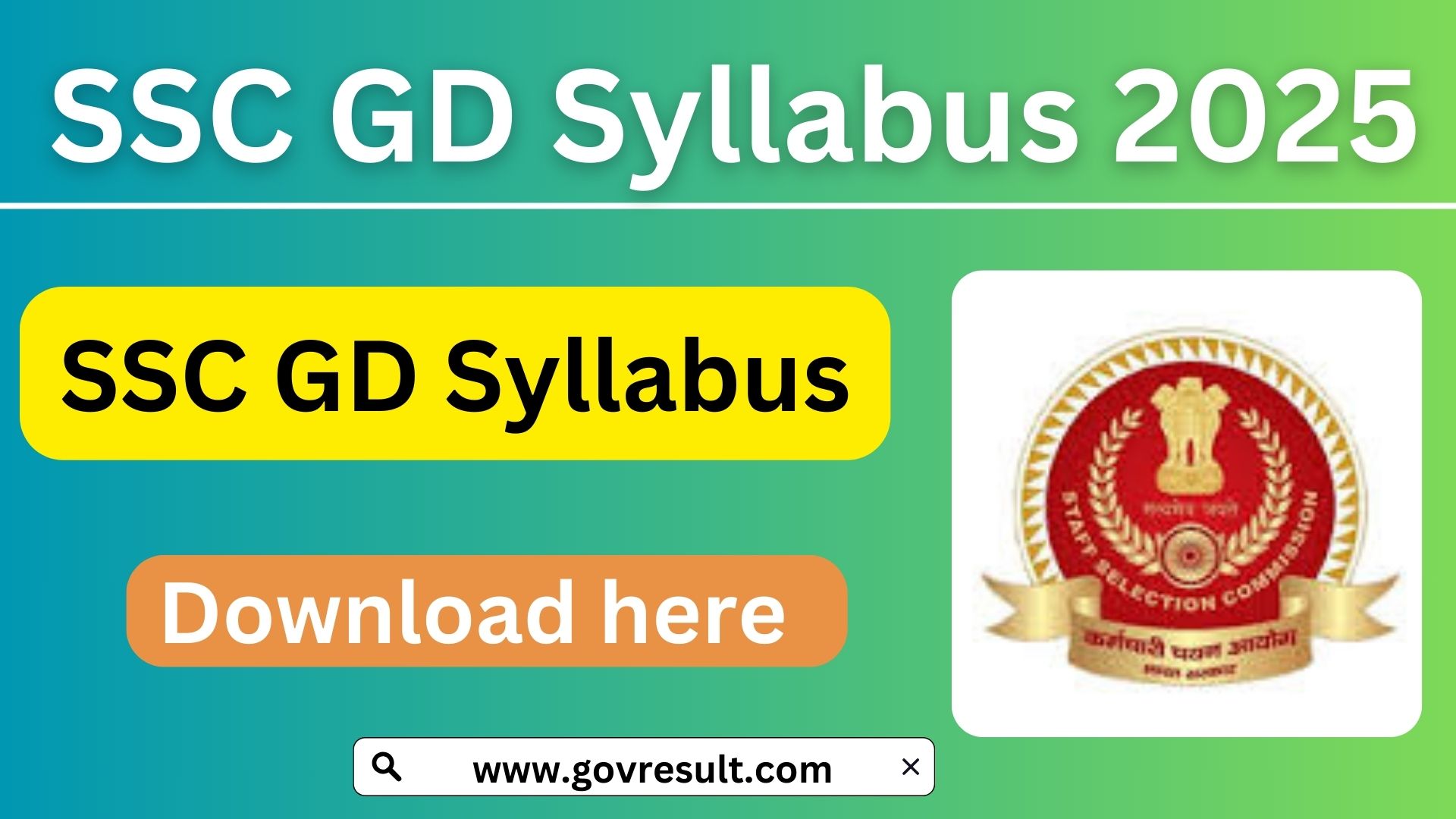 SSC GD Syllabus 2025: Comprehensive Guide for Preparation