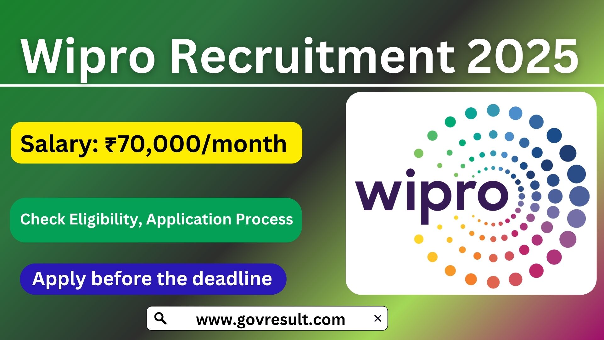 Wipro Recruitment 2025: Wipro, one of India's leading global IT companies, continues to expand its footprint across the world by offering exciting career opportunities for talented individuals. For the year 2025, Wipro has announced various recruitment opportunities across multiple domains, including IT services, software development, consulting, and business services. Whether you are a fresh graduate or an experienced professional, Wipro's recruitment drive provides opportunities to work with some of the brightest minds in the industry.