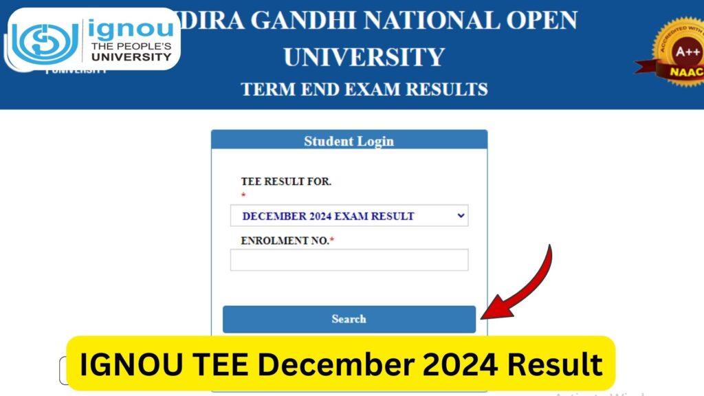 IGNOU TEE December 2024 Result: Check Your Result Online
