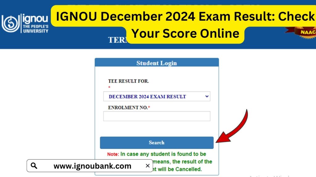 IGNOU December 2024 Exam Result: Check Your Score Online