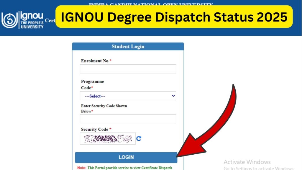 IGNOU Degree Dispatch Status 2025: How to Track and Check Your Degree Status