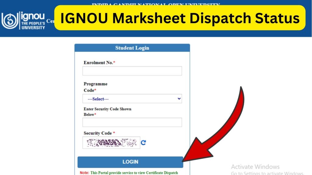 IGNOU Marksheet Dispatch Status 2025 – Track Your Marksheet Online