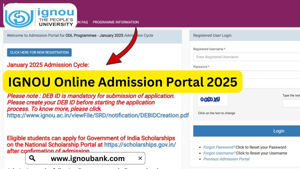 IGNOU Online Admission Portal 2025: Complete Guide