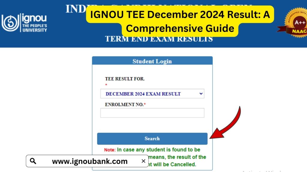 IGNOU TEE December 2024 Result: A Comprehensive Guide