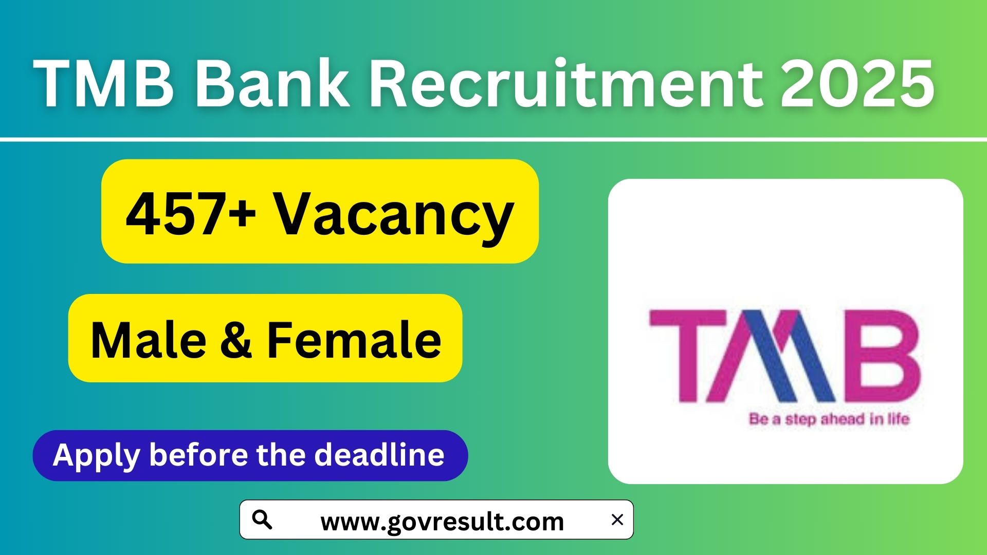 TMB Bank Recruitment 2025: Apply Online for Various Posts