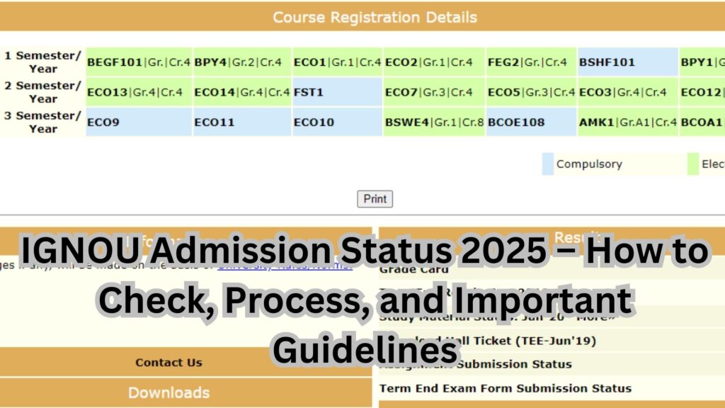 IGNOU Admission Status 2025 – How to Check, Process, and Important Guidelines