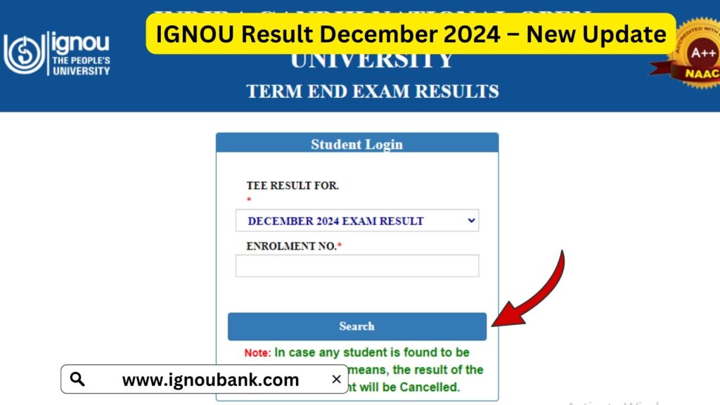 IGNOU Exam Result December 2024 – Complete Guide to Check, Understand & Interpret Your Result