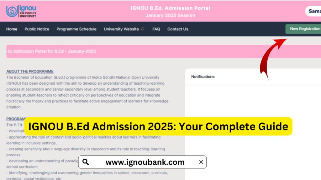 IGNOU B.Ed Admission 2025: Your Complete Guide
