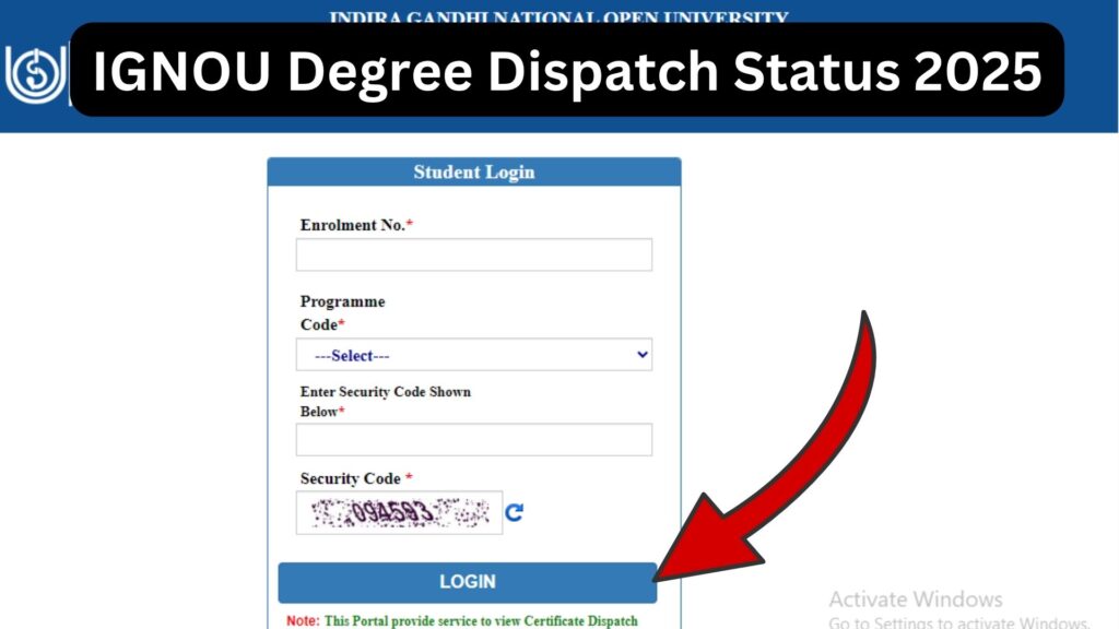 IGNOU Degree Dispatch Status 2025 – Complete Guide to Track Your Degree Certificate